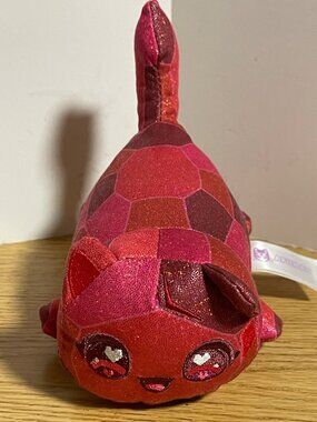 Aphmau MeeMeows Celestial Ruby Cat Plush Toy Red Glittery Patchwork